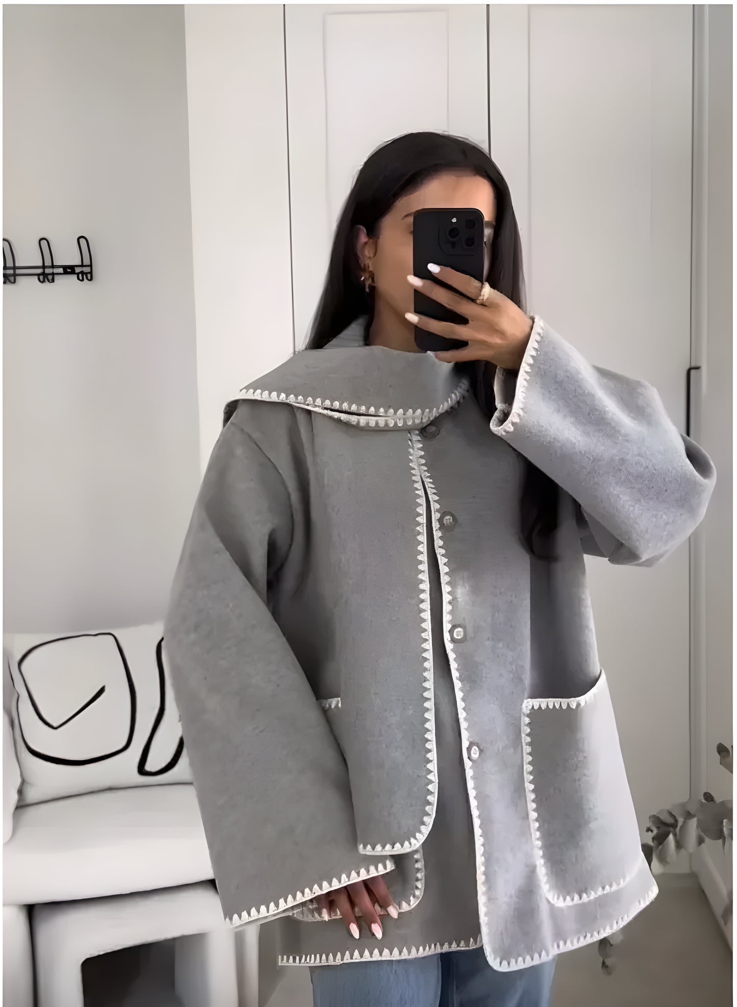 Sophia | Stylish Women's Coat with Scarf