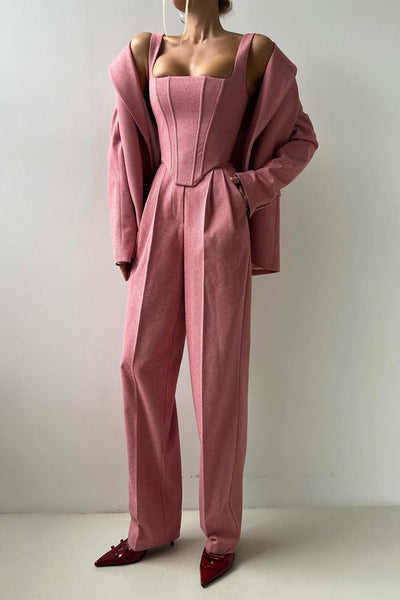 Luna - Elegant driedelig set met een double-breasted blazer
