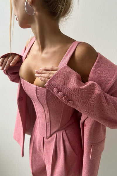 Luna - Elegant driedelig set met een double-breasted blazer