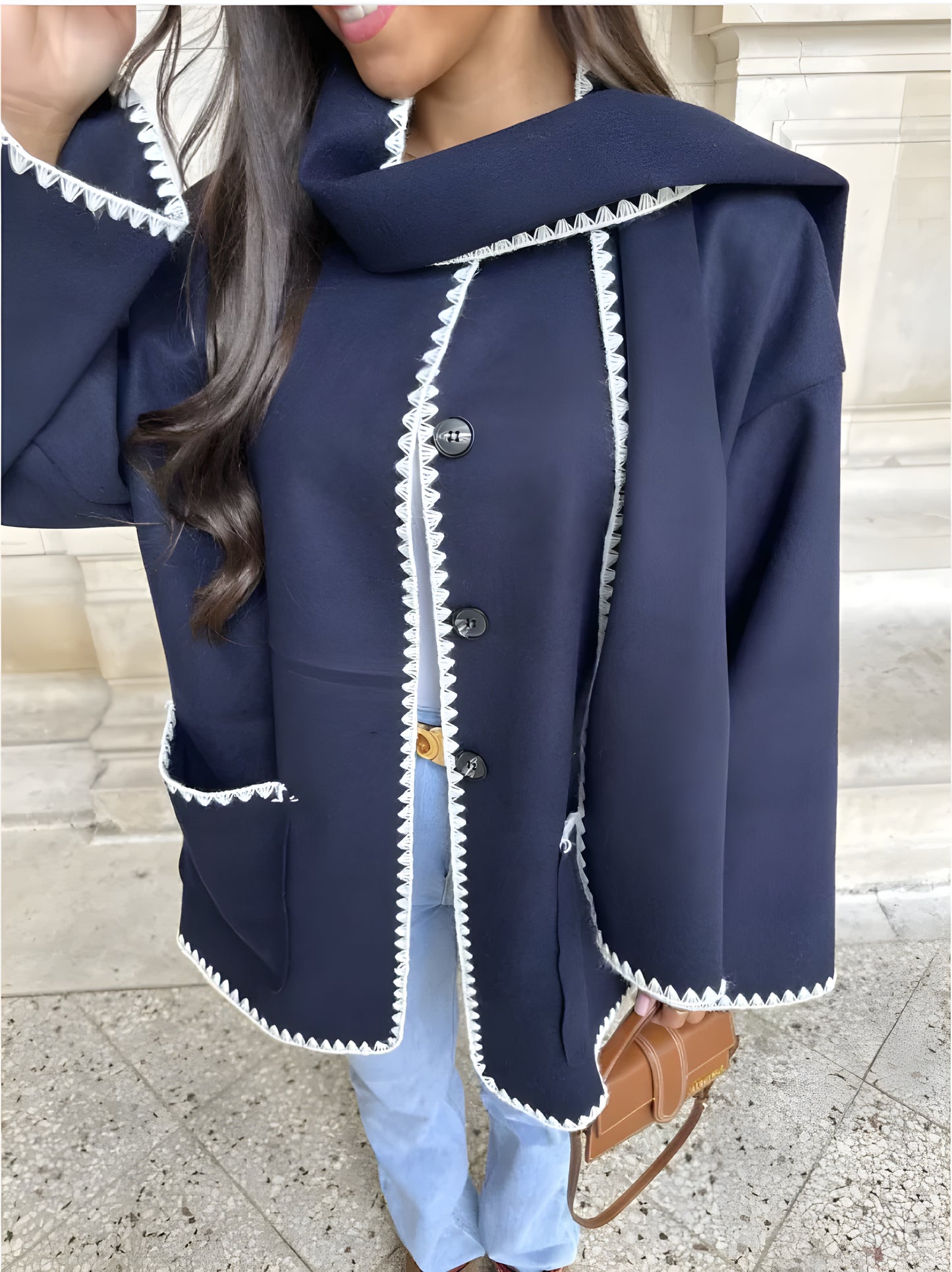 Sophia | Stylish Women's Coat with Scarf