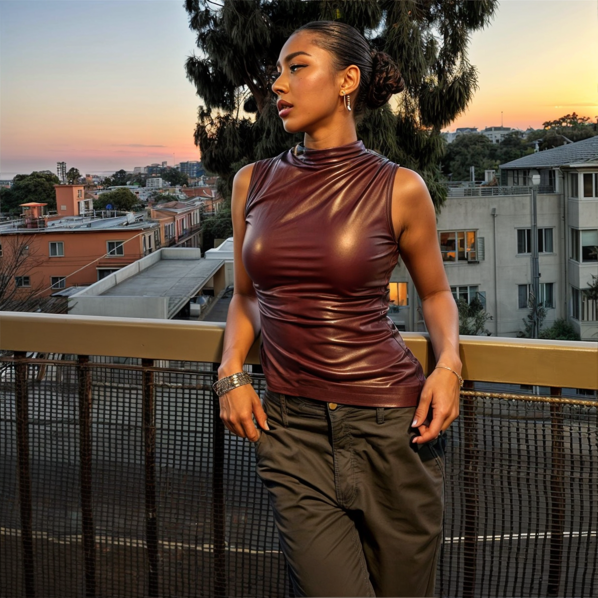 Sienna | Leather Sleek Top