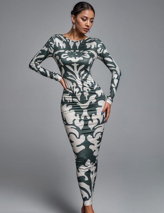 Riley - Sculpted Glam Midi Dress