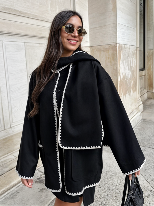 Sophia | Stylish Women's Coat with Scarf