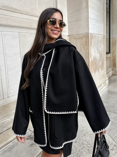 Sophia | Stylish Women's Coat with Scarf