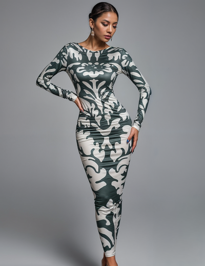 Riley - Sculpted Glam Midi Dress