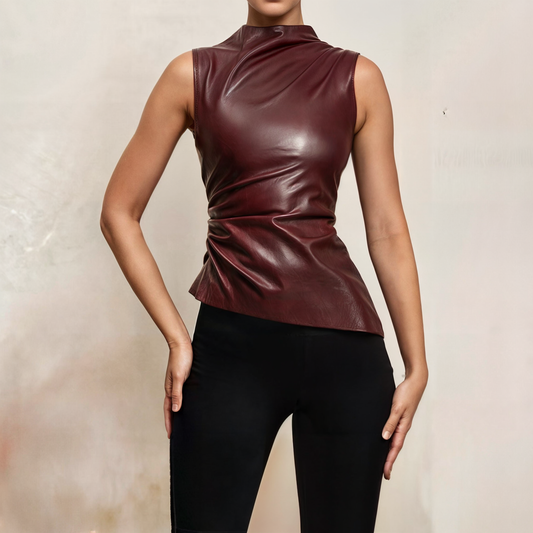 Sienna | Leather Sleek Top