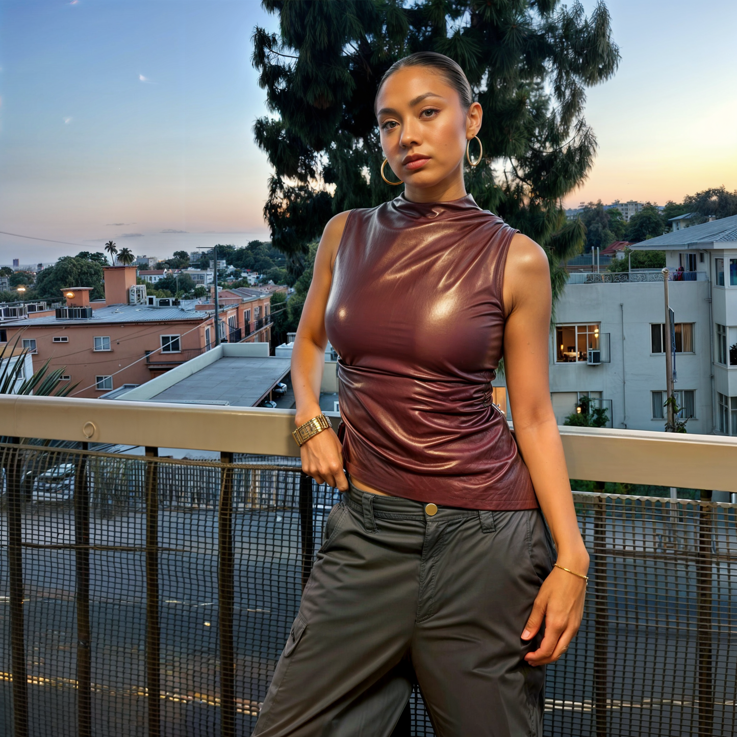 Sienna | Leather Sleek Top